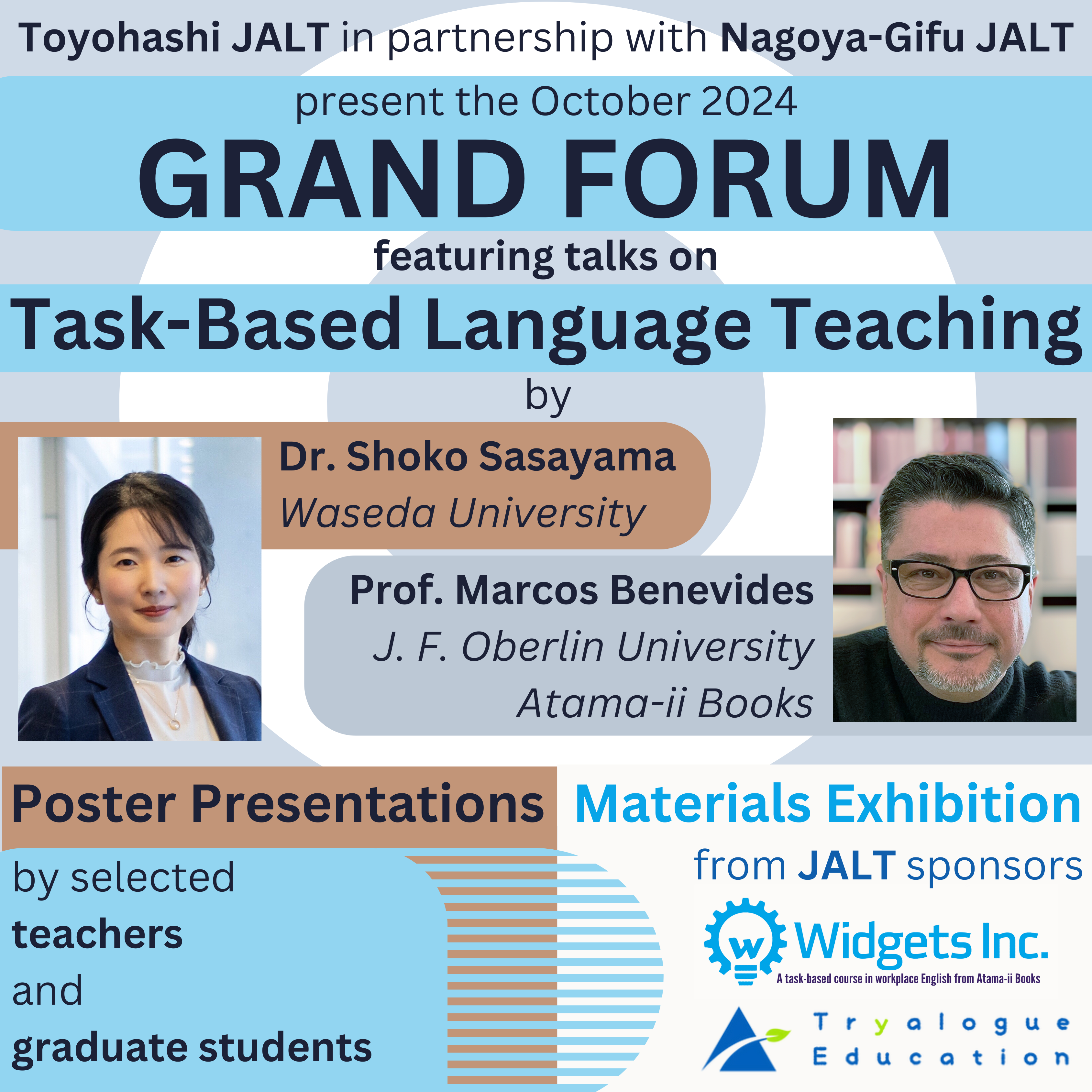 2024 October Grand Forum promo flyer with main speaker photos