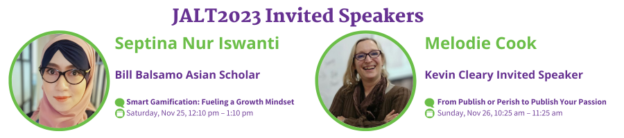 JALT2023 Invited Speakers