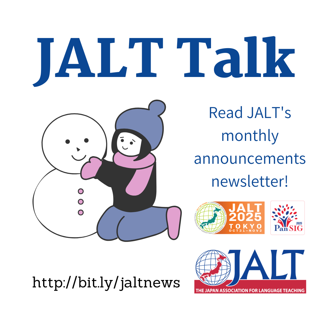 JALT Talk: image of a girl building a snowman